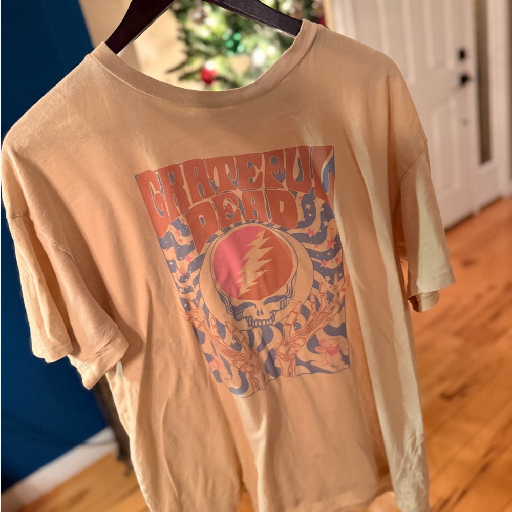 American Eagle Outfitters Beige Graphic Tee